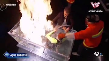 Pablo Motos se quema el pelo tratando de evitar que un hombre se prendiera fuego