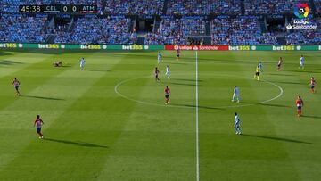 El inoportuno resbalón de Godín que hundió al Atleti en Balaídos