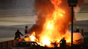 As¨ª fue el terrible accidente de Grosjean