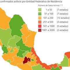 Mapa y casos de coronavirus en México por estados hoy 5 de mayo