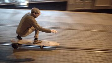 Tabla de skate para patinar v&iacute;as del tranv&iacute;a