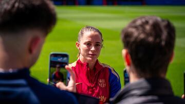 Ona Batlle en el Media Day del Barcelona femenino antes de jugar contra el Chelsea