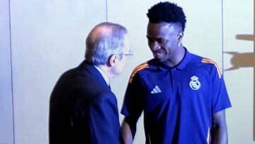 Florentino Pérez’s warm greeting to Real Madrid squad before El Clásico