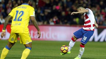 06/02/17 PARTIDO PRIMERA DIVISION
GRANADA - LAS PALMAS
remate de Andreas Pereira (Granada CF) que supuso el GOL 1-0