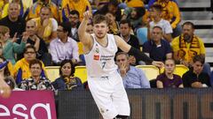 Luka Doncic, uno de los favoritos del draft NBA 2018, durante un partido copn el Real Madrid en la ACB.