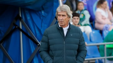 Pellegrini, durante el partido.