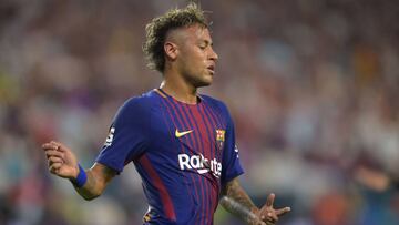 El atacante brasile&ntilde;o del Barcelona, Neymar, durante un encuentro.