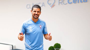 Nolito, en su presentación como nuevo jugador del Celta.