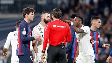 Barcelona edged out Real Madrid by a single goal in the Copa del Rey semi-final first leg, in which tensions were running high.