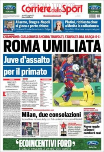 Portadas de la prensa mundial