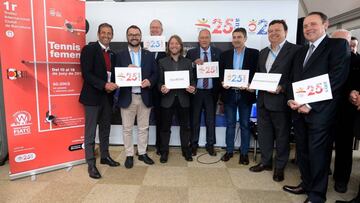 El acto de presentación del Troneo Intenracional Ciutat de Barcelona de Tenis Femenino en el Barcelona Open Banc Sabadell.