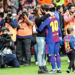 Los familiares de los jugadores del Barcelona también celebraron la Copa...todo en imágenes