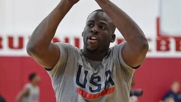 Draymond Green entrena con la selecci&oacute;n de Estados Unidos.