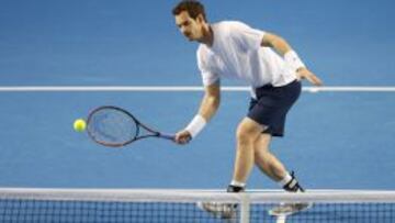 Andy Murray se entrena en Birmingham.