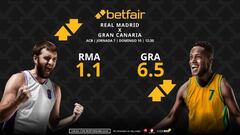 Real Madrid vs. CB Gran Canaria: horario, TV, pronósticos, estadísticas y clasificación