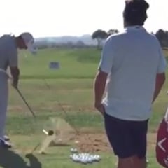 Álvaro Quirós destrozó el driver durante un entrenamiento