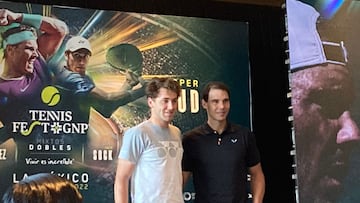 Rafael Nadal durante la conferencia de prensa en la CDMX.