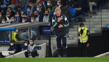 Pellegrini, durante el partido.