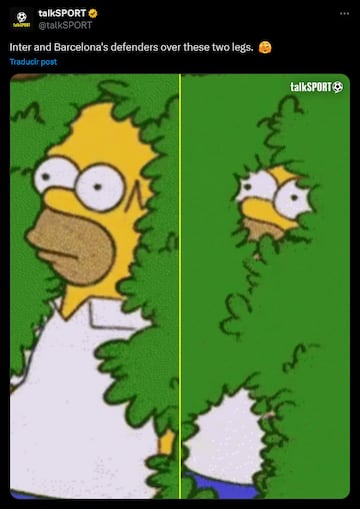 Los mejores memes de la eliminatoria de infarto entre el Inter y el Barcelona
