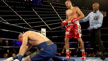 Sergey Kovalev gana a Vyacheslav Shabranskyyis por KO y gana el mundial semipesado de la WBO.