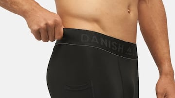 Mallas de compresión para hombre de Danish Endurance con tejido de secado rápido y cintura sin etiquetas