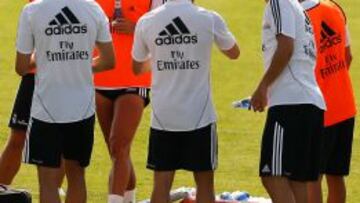 Higuaín, en el entrenamiento de ayer.