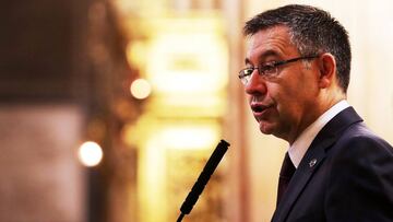 Josep María Bartomeu, en una comparecencia.