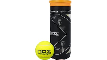 Pack de tres pelotas de pádel de NOX disponibles en Amazon.