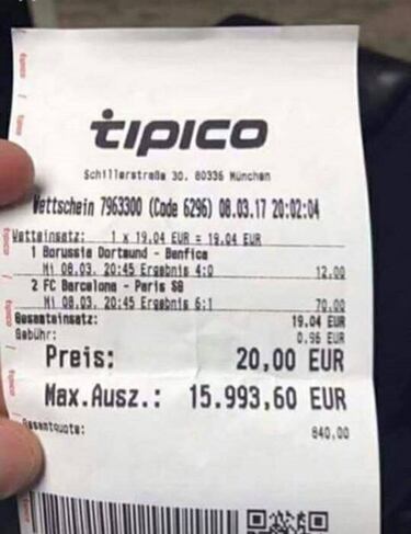Barcelona comeback against PSG helps bettor win 16,000 euros