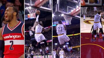 Los mates animales de LeBron reinan en la noche del genio Wall