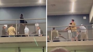 Brutal pelea en los palcos del estadio entre el expresidente del Espanyol y aficionados del Betis