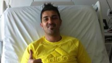 Villa, en la clínica: 'Ya queda menos para estar bien'