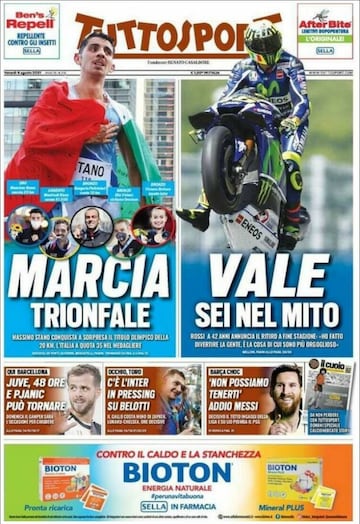 La salida de Messi, en las portadas de los periódicos de medio mundo