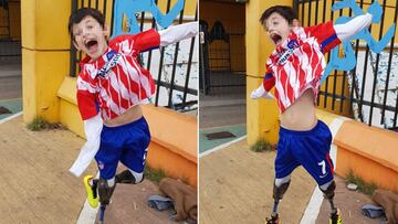 Manu, niño argentino sin extremidades que ha conquistado a Griezmann con un vídeo: el francés le ha invitado al Metropolitano.
