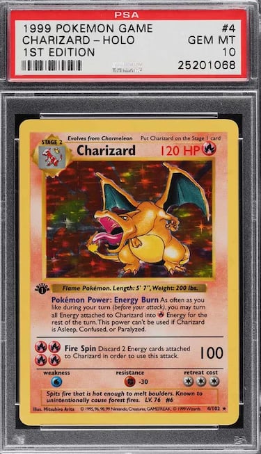 Charizard Shadowless 1st Edition Holo - Pokemon Base Set