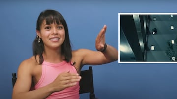 Lorena Abreu analizando una película de parkour