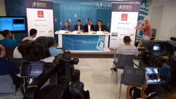 Imagen de la presentaci&oacute;n de la Senior Masters Cup en Marbella.