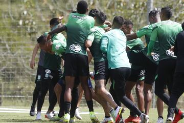 Atlético Nacional entrenó con la mira puesta en el partido ante Deportivo Cali en el Atanasio Girardot por la fecha 4 de los cuadrangulares de Liga BetPlay