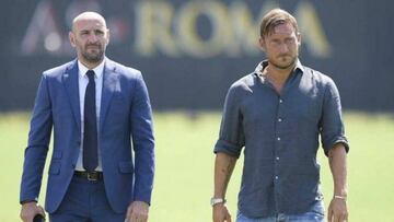 Monchi y Totti, en Roma.