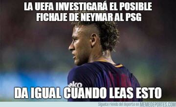 Los memes más divertidos del fichaje de Neymar por el PSG