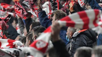 La afición del Rayo, en Vallecas.