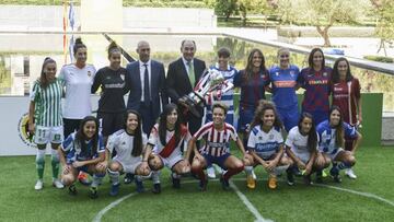 Rubiales en la presentación de la Primera Iberdrola el pasado curso.