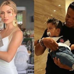 Sara Uribe y Fredy Guarín, juntos en la fiesta de su hijo