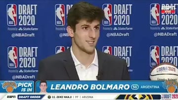 Leandro Bolmaro a los Knicks: así fue el momento del Draft