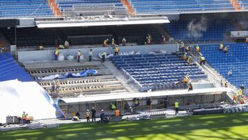 Así se encuentra el Santiago Bernabéu a dos días de su estreno. El club blanco jugará el 12 de septiembre frente al Celta de Vigo.