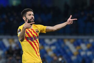 0-1. Jordi Alba celebra el primer gol.