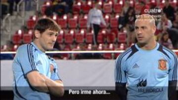 Iker Casillas a Reina: &quot;&iquest;Irme ahora? No lo veo, macho&quot;