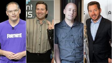 De izquierda a derecha: Tim Sweeney, Mark Rein, Mike Capps y Cliff Bleszinski