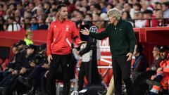 Pellegrini, durante el partido.