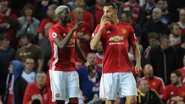 Pogba and Ibrahimovic together at Manchester United.